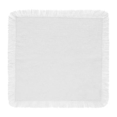 Guardanapo 100% Algodão Franja 40cm X 40cm Coloratta Branco