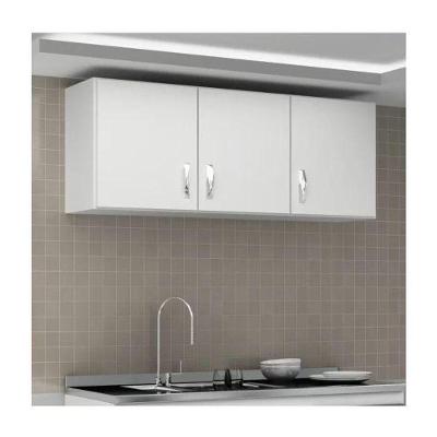 Armário Aéreo De Cozinha 3 Portas Carolina - Branco Branco