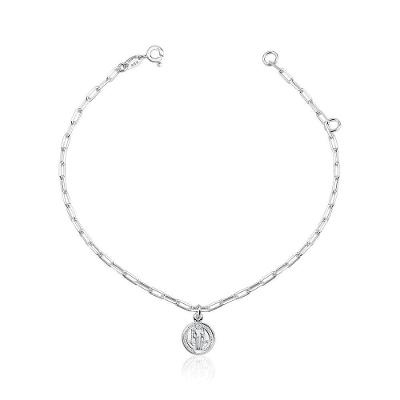 Pulseira Medalha São Bento Prata 925 - 18cm