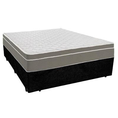 Cama Box Casal Suede + Colchão Sereneprime Molas Ensacadas 138x188x65 Cor:preto