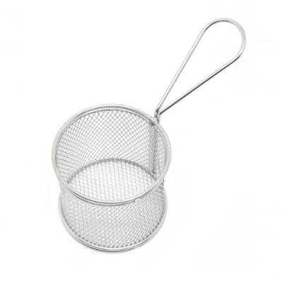 Mini Cesto Aço Inox Redondo 9cm