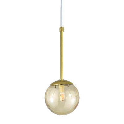 Pendente Globo Esfera De Vidro 12cm - Ouro - Vidro âmbar