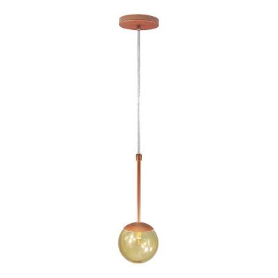 Pendente Globo Esfera De Vidro 12cm - Bronze - Vidro âmbar