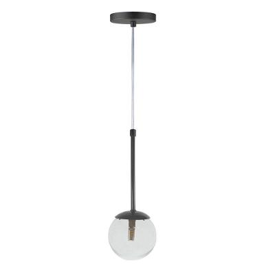 Pendente Globo Esfera De Vidro 12cm - Preto - Vidro Cristal