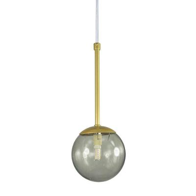 Pendente Globo Esfera De Vidro 12cm - Ouro - Vidro Fumê