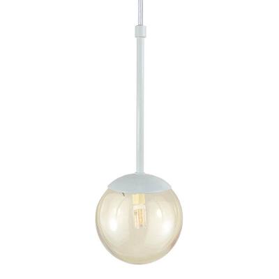 Pendente Globo Esfera De Vidro 12cm - Branco - Vidro Ambar