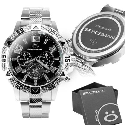 Relogio Grande Aço Inox Prata Original Masculino + Caixa Social Analogico Presente Casual