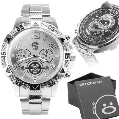 Relogio Masculino Grande Prata Original Aço Inox + Caixa Qualidade Premium Casual Original