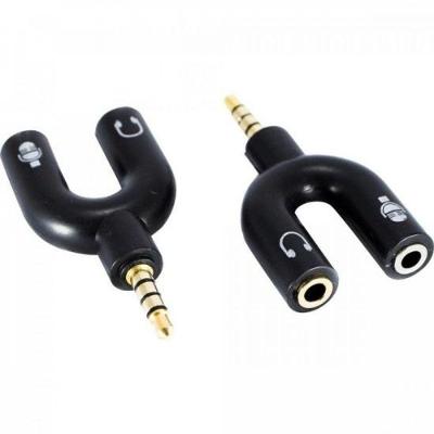 Adaptador P2 4c X 2j2 Estéreo Níquel Adap0066 Preto Storm - Pct - 10