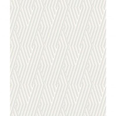Papel De Parede Geometrico Branco- Cinza Star 574729 - Rolo Fechado De 0,53cm X 10mts