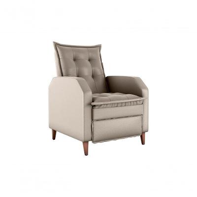 Poltrona Papai Reclinável Sala Mx 65 Yaris Veludo Capuccino Matrix Original