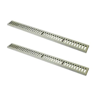 Kit 2 Ralo Grelha Linear Caixilho Em Alumínio Bege 10x100cm
