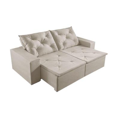 Sofá 5 Lugares Retrátil E Reclinável Martins M-181 Veludo Creme
