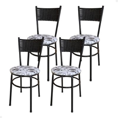 Conjunto 4 Cadeiras Para Cozinha Viena Cor:floral Branco