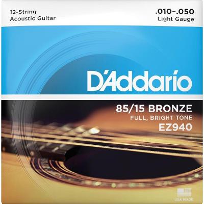 Encordoamento Para Violão 12c D Addario Ez940 Aço .010