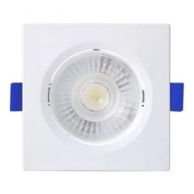 Kit Spot Led Embutir Quadrado 6w 3000k Branco 5 Unidades