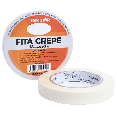 Fita Adesiva Crepe Papel 18mm X 50m C-24 Rolos 18x50