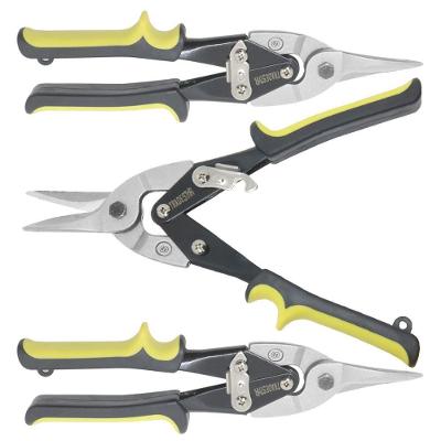 Kit 3 Tesoura Aviação Para Chapa Cortar Reta 10 Corneta