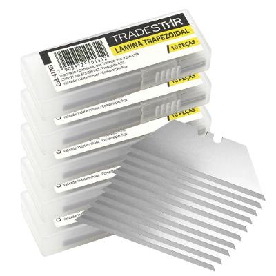 Kit 50 Lâminas Para Estilete Auto-retrátil Trapezoidal