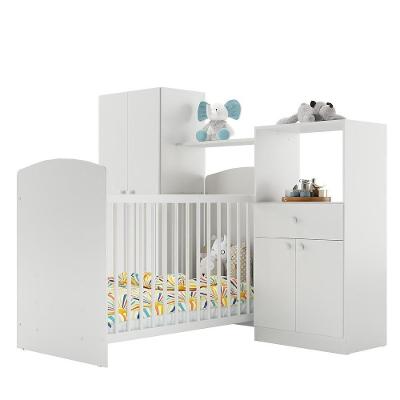 Quarto Infantil Com Colchão Incluso Meu Bebê Multimóveis Branco