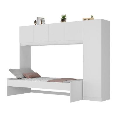 Cama De Solteiro Com Colchão E Guarda Roupa Dublin Multimóveis Mp4035 Branca