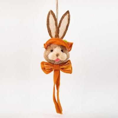 Coelho De Páscoa Pendente Coelhinho Laranja Decoração 60cm