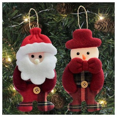 Kit 6 Peças Enfeite árvore Natal Pendente Papai Noel Boneco De Neve 14cm