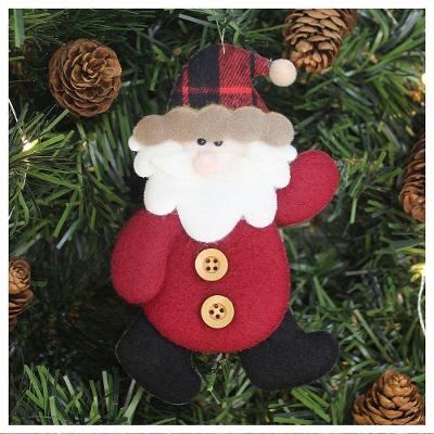 Kit 4 Enfeites árvore De Natal Pendente Papai Noel 14,5cm