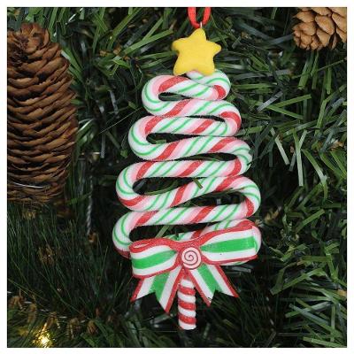 Kit 6 Enfeite Pendente Para árvore De Natal Pinheirinho 13,5cm