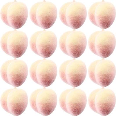 Kit Mini Frutas Artificiais Pêssegos 24 Unidades Isopor
