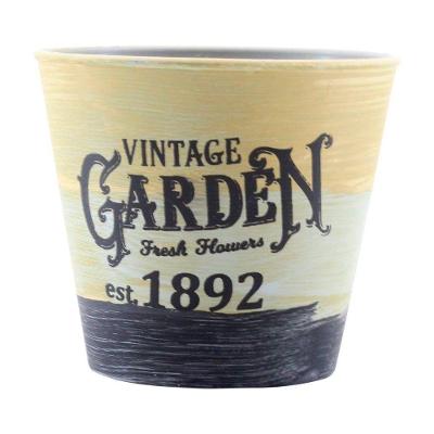 Mini Vaso De Planta Cachepot Estampado Decorado 11cm