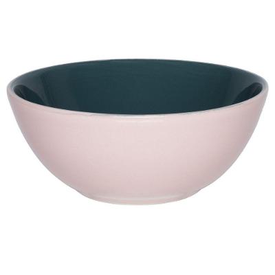 Tigela Bowl Bicolor Verde E Rosa Oxford Cerâmica 600ml