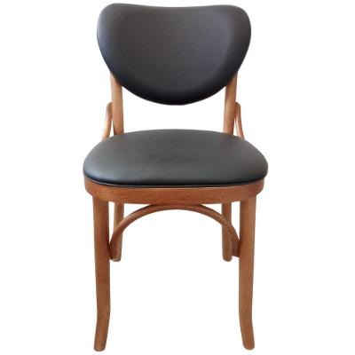 Cadeira Thais Selva Assento E Encosto Facto Vegan Preto Sala Jantar Cozinha Gourmet Castanho Mogno