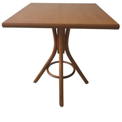 Mesa Eva Selva Quadrada 80x80cm - Restaurante Cafeteria Cozinha Sala De Jantar Castanho Mogno