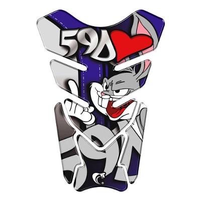 Adesivo Resinado Protetor De Tanque Moto Honda Pernalonga Azul Cor Azul