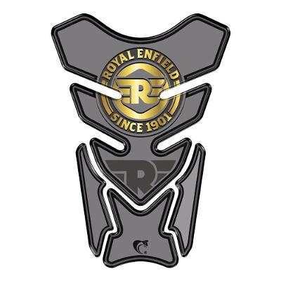 Protetor De Tanque Adesivo Moto Royal Enfield Dourado Cor Preto