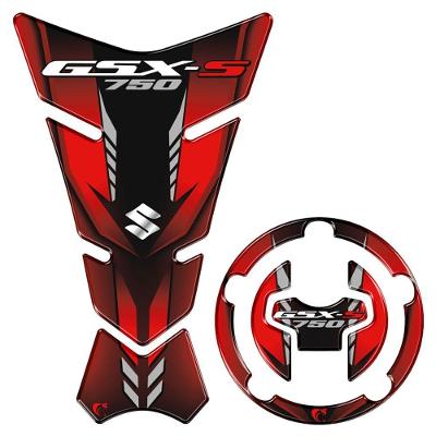 Adesivo Resinado Protetor De Tanque Motos Suzuki Gsx-s 750 Cor Vermelho