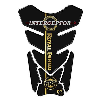 Protetor Adesivo Moto Resinado Interceptor 650 Dourado Cor Preto