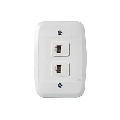 Tomada Embutir Telefone C/ Conector Rj11 Branco 40147 - Pezzi