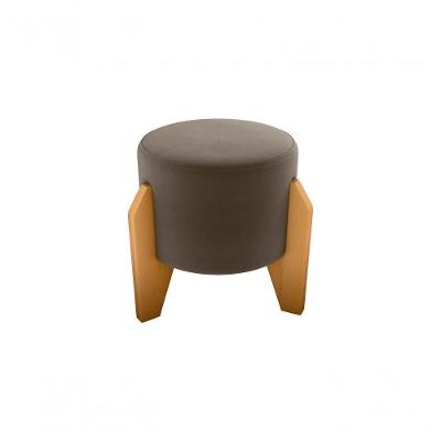 Puff Decorativo Descanso Luxo Orginal Premium Veludo Marrom Matrix