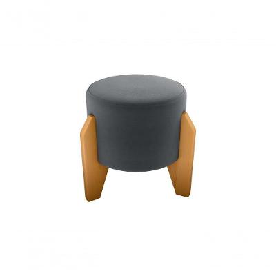 Puff Decorativo Descanso Luxo Orginal Premium Veludo Cinza Matrix