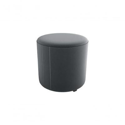 Puff Decorativo Sala Descando Copenhage Premium Veludo Cinza Matrix