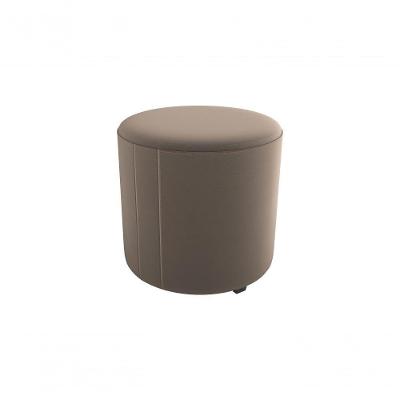 Puff Decorativo Sala Descando Copenhage Premium Veludo Capuccino Matrix