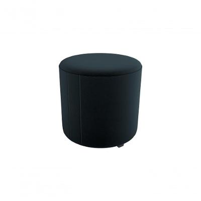 Puff Decorativo Sala Descando Copenhage Premium Veludo Preto Matrix
