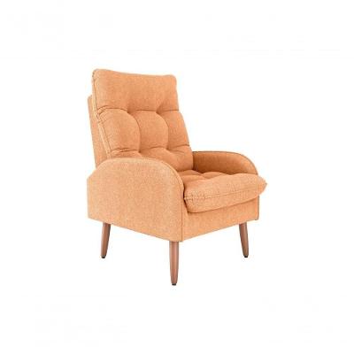 Poltrona Cadeira Descorativo Nantes Original Premium Boucle Mostarda