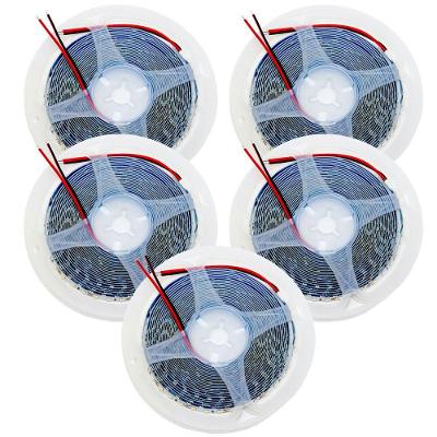 Kit 5 Rolos Fita Led 2835 5m 120 Leds-m 12v Ip20 10w 4000k