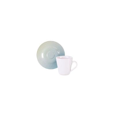 Conjunto Xícara Pires Café Tramontina Polaris Porcelana 70ml Tramontina