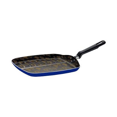 Frigideira Bistequeira 26cm Tramontina Azul Groovy Breakfast Alumínio Antiaderente Starflo
