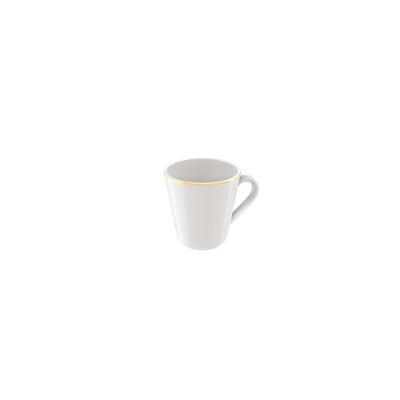 Xícara Café Filetada Tramontina Elisa Porcelana Com Borda Dourada 70ml Tramontina