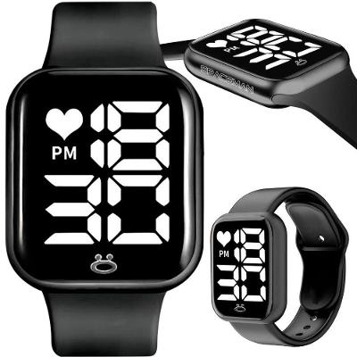 Relogio Digital Masculinoled Qualidade Premium Silicone Ajustavel Leve Original Quadrado Presente
